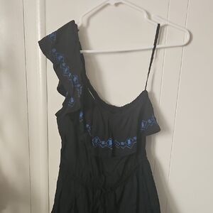 American Eagle Outfitters One-Shoulder Dress in Dark Navy